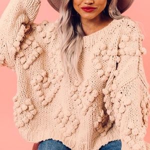 Wishlist | Hearts & Pom Poms Chunky Knit Sweater, Goodnight Macaroon Style